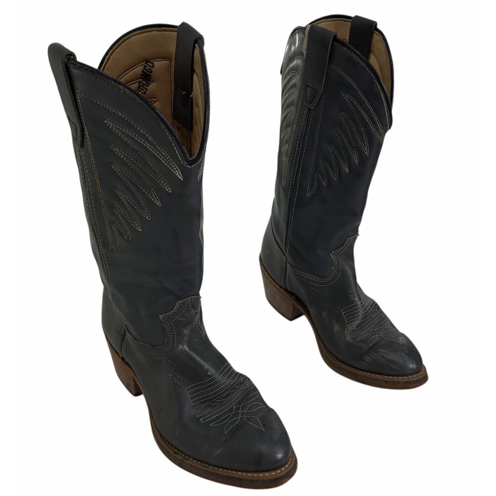 Durango Black Western Cowboy Boots with Brown Soles